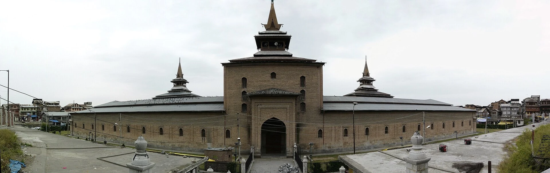 Eastern facade of Jamia Masjid in Srinagar, photographed in September 2011